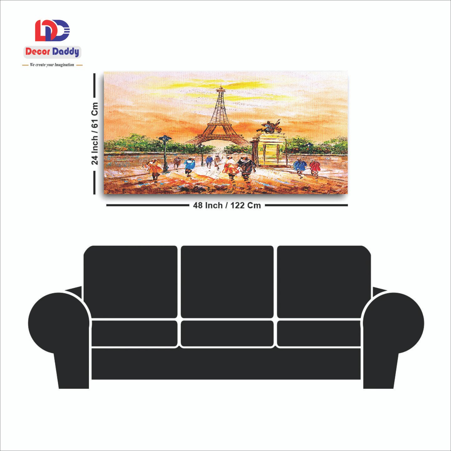  Eiffel Tower Premium Canvas Wall Painting decorative masterpiece for home decor